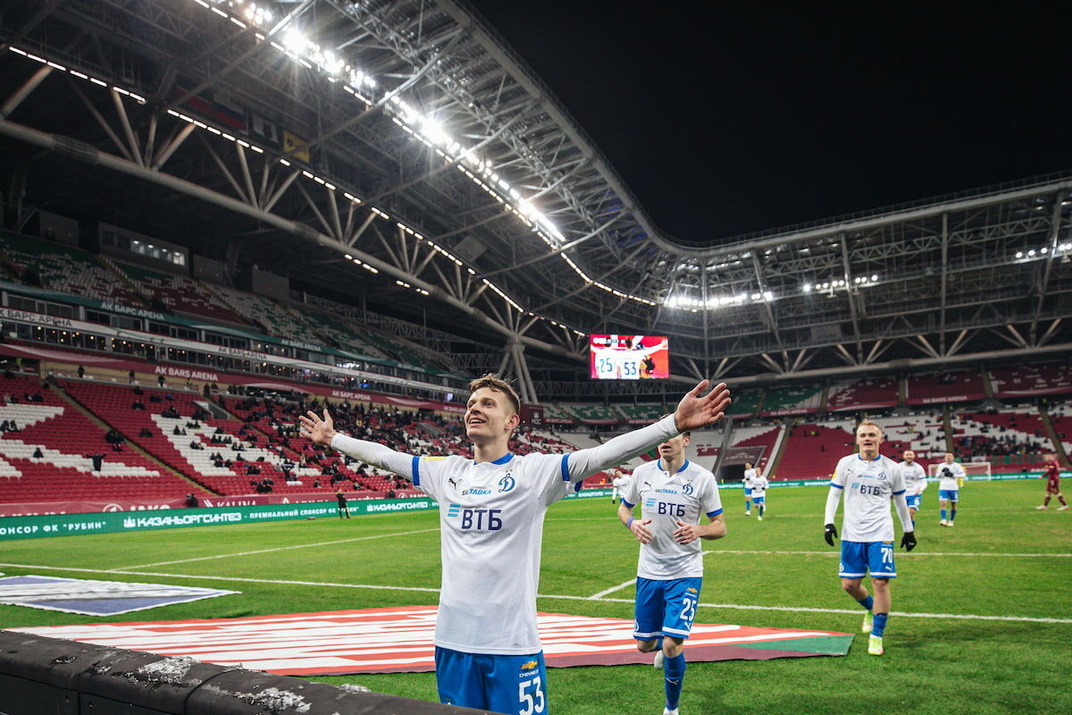 Late goal by Sebastian brings Dynamo comeback victory over Rubin