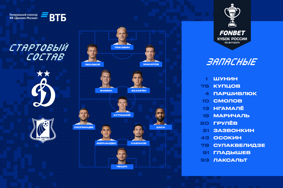 Lesovoy to start at the Cup game with Rostov