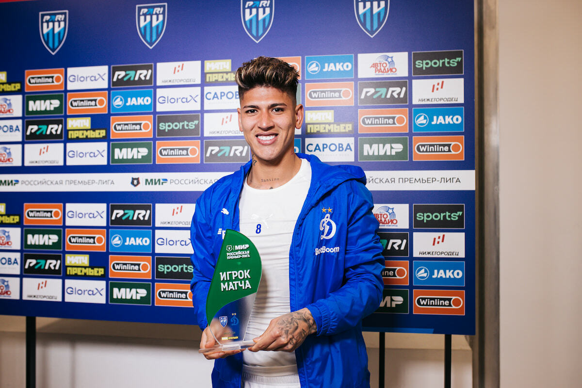 Carrascal recognized as the best player of the match "Pari Nizhny Novgorod" – "Dynamo"