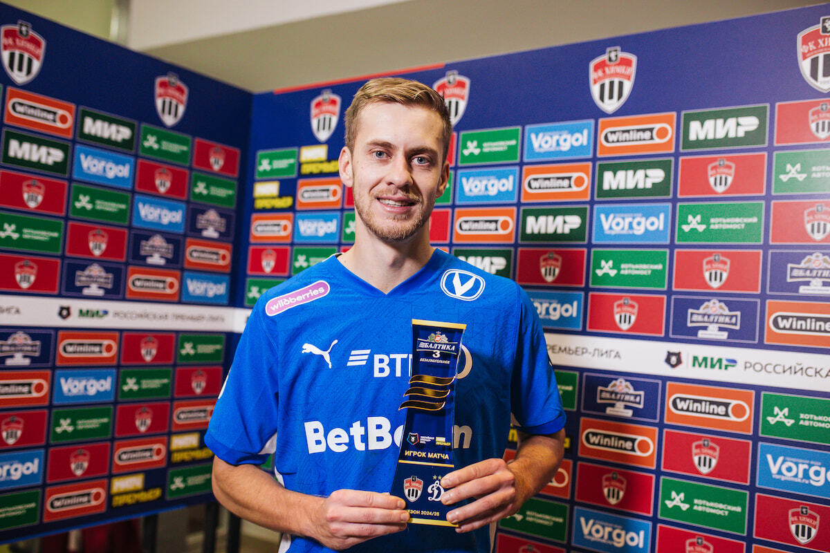 Fomin was named the best player of the Khimki — Dynamo match