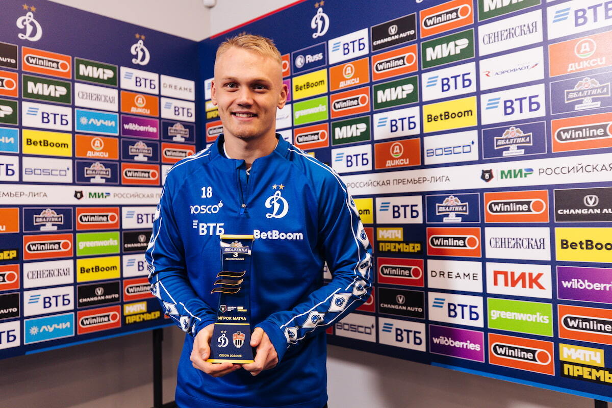 Tyukavin was recognized as the best player of the Dynamo — Khimki match