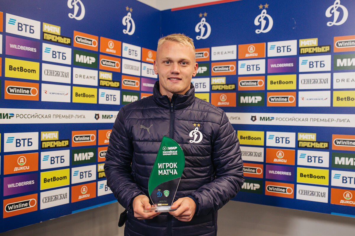 FC Dynamo Moscow News | Tyukavin Named Man of the Match in Dynamo vs. Akhmat. Official Dynamo Club Website.